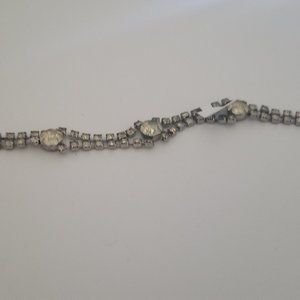 Vintage White Rhinestone bracelet (Costume)